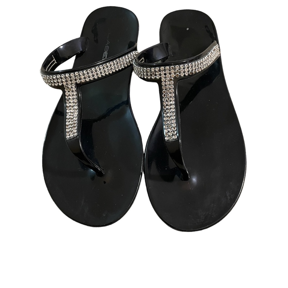 Women’s Label Rhinestone flip flops - size 38/7.5
